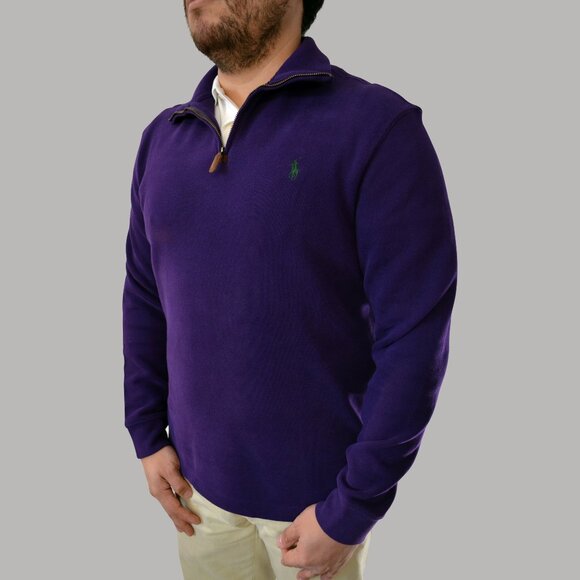 Polo Ralph Lauren Half Zip Sweater Sweatshirt Cotton - Picture 1 of 1